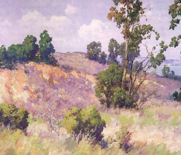 Maurice Braun Point Loma Hillside Norge oil painting art